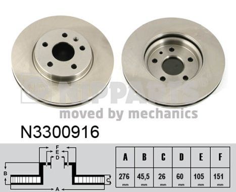 NIPPARTS N3300916 Brake Disc