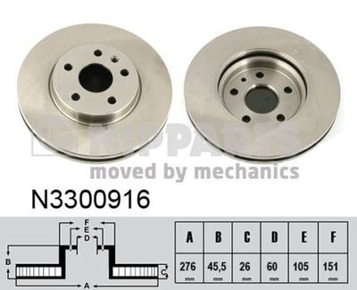 Brake Disc NIPPARTS N3300916
