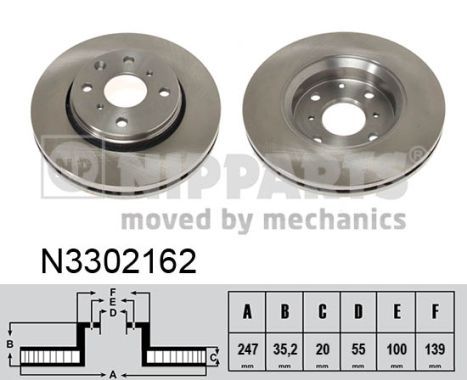 NIPPARTS N3302162 Brake Disc