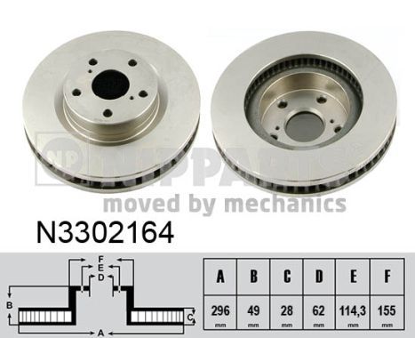 NIPPARTS N3302164 Brake Disc