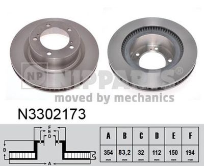 Brake Disc NIPPARTS N3302173