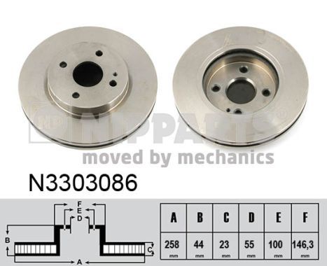 NIPPARTS N3303086 Brake Disc
