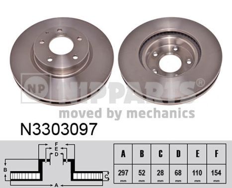 NIPPARTS N3303097 Brake Disc