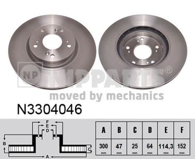 Brake Disc NIPPARTS N3304046