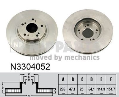 Brake Disc NIPPARTS N3304052