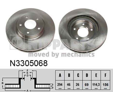 NIPPARTS N3305068 Brake Disc