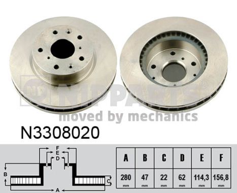 NIPPARTS N3308020 Brake Disc