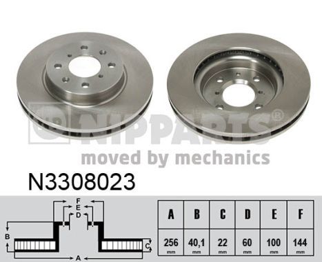 NIPPARTS N3308023 Brake Disc