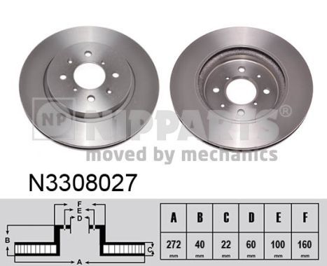 NIPPARTS N3308027 Brake Disc
