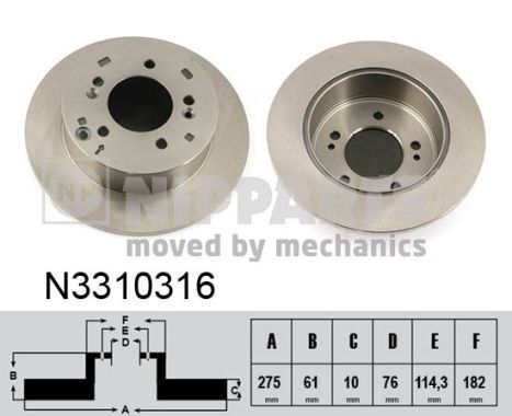 NIPPARTS N3310316 Brake Disc