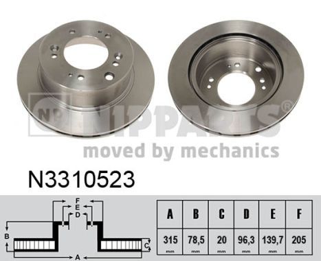 NIPPARTS N3310523 Brake Disc