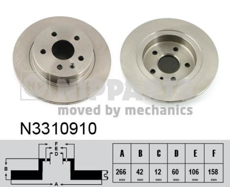NIPPARTS N3310910 Brake Disc