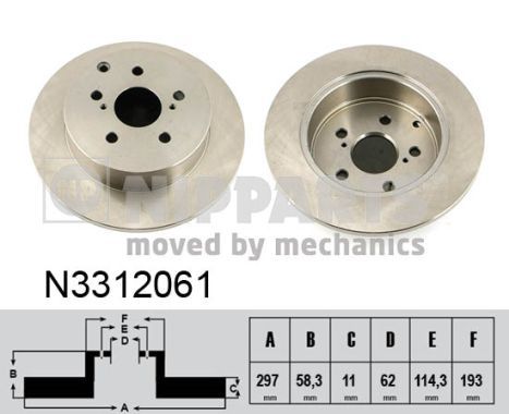 NIPPARTS N3312061 Brake Disc