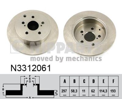 Brake Disc NIPPARTS N3312061