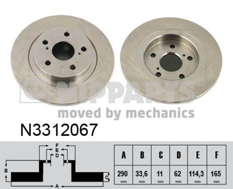 NIPPARTS N3312067 Brake Disc