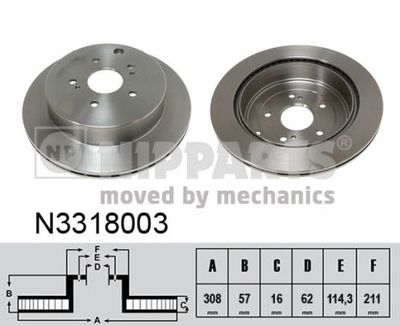 Brake Disc NIPPARTS N3318003