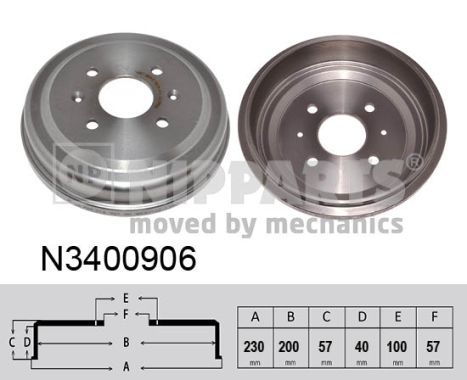 NIPPARTS N3400906 Brake Drum