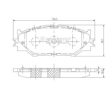 NIPPARTS N3602128 Brake Pad Set, disc brake