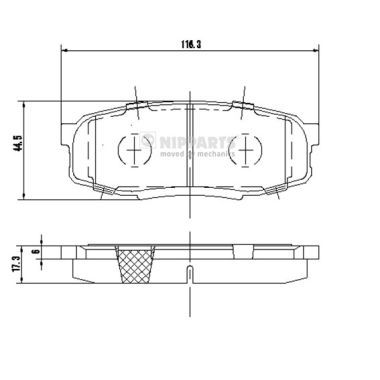 NIPPARTS N3612043 Brake Pad Set, disc brake