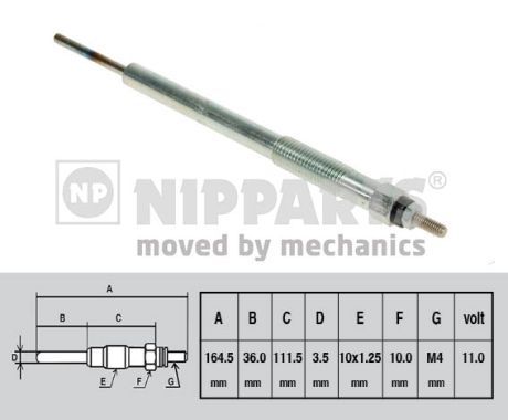 NIPPARTS N5710304 Glow Plug