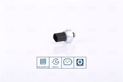 Pressure Switch, air conditioning NISSENS 301009