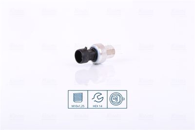 Pressure Switch, air conditioning NISSENS 301022