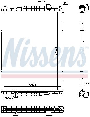 Radiator, engine cooling NISSENS 606241