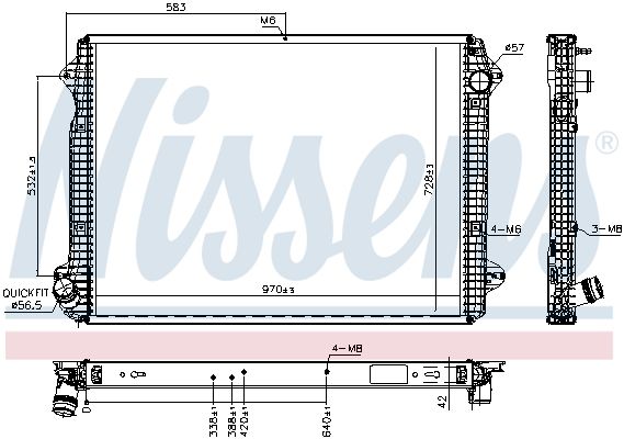 NISSENS 606320 Radiator, engine cooling