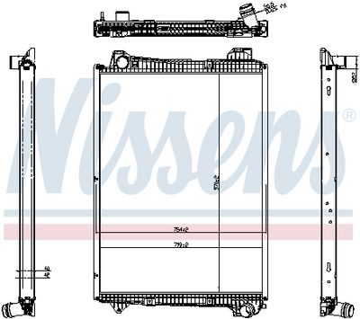 Radiator, engine cooling NISSENS 606321