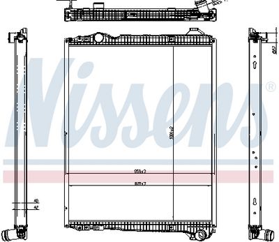 Radiator, engine cooling NISSENS 606323