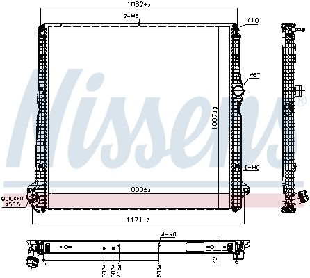 NISSENS 606324 Radiator, engine cooling