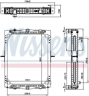 NISSENS 606425 Radiator, engine cooling