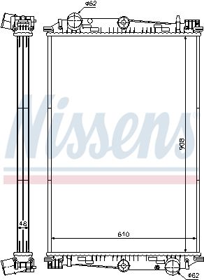 NISSENS 614270 Radiator, engine cooling
