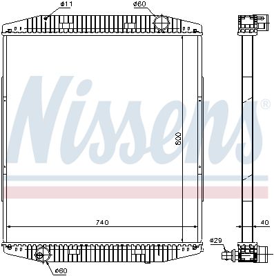 NISSENS 619730 Radiator, engine cooling