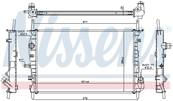 NISSENS 62023A Radiator, engine cooling