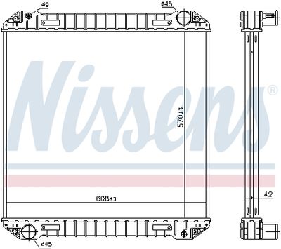 Radiator, engine cooling NISSENS 623440