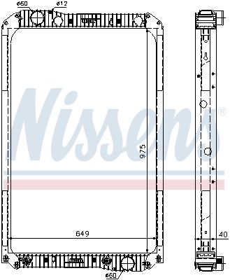 Radiator, engine cooling NISSENS 62571A