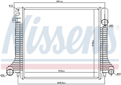 Radiator, engine cooling NISSENS 62798