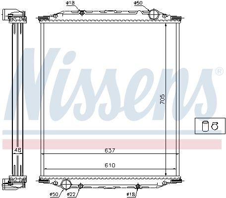 NISSENS 628790 Radiator, engine cooling