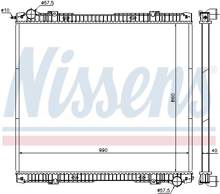 NISSENS 640670 Radiator, engine cooling