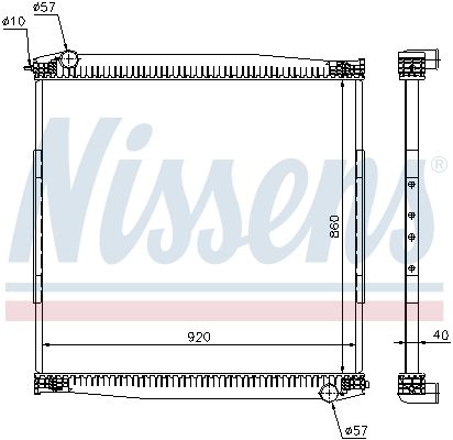 NISSENS 640690 Radiator, engine cooling