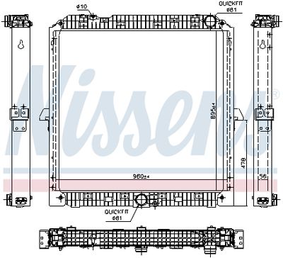 Radiator, engine cooling NISSENS 67192