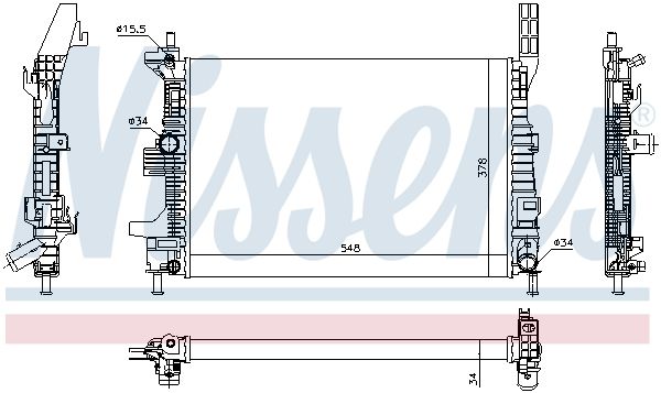 NISSENS 69238 Radiator, engine cooling