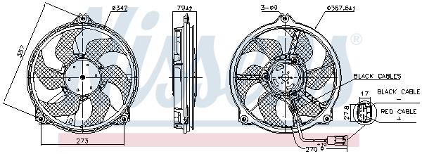NISSENS 850073 Fan, engine cooling