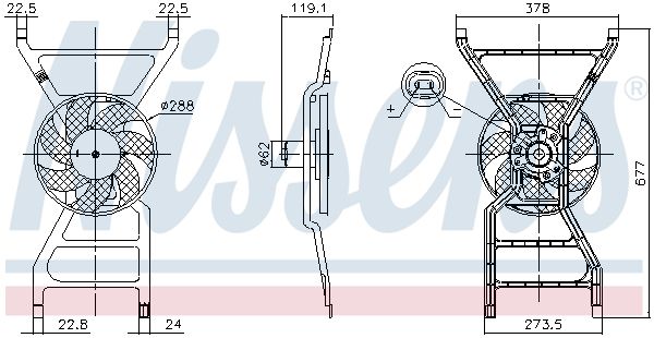 NISSENS 850089 Fan, engine cooling