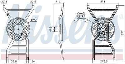 Fan, engine cooling NISSENS 850089