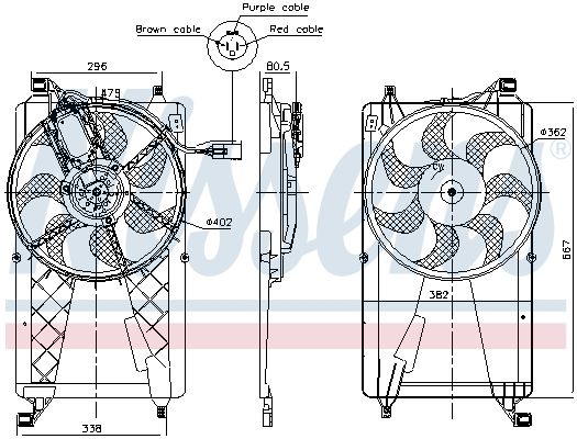 NISSENS 85772 Fan, engine cooling