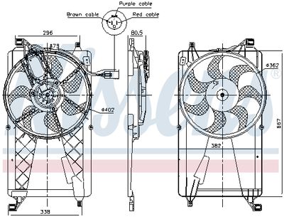 Fan, engine cooling NISSENS 85772