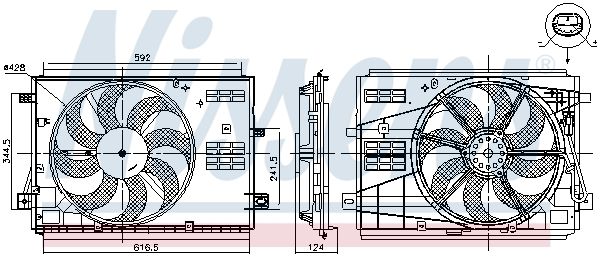 NISSENS 85973 Fan, engine cooling