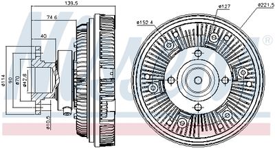 Clutch, radiator fan NISSENS 86039